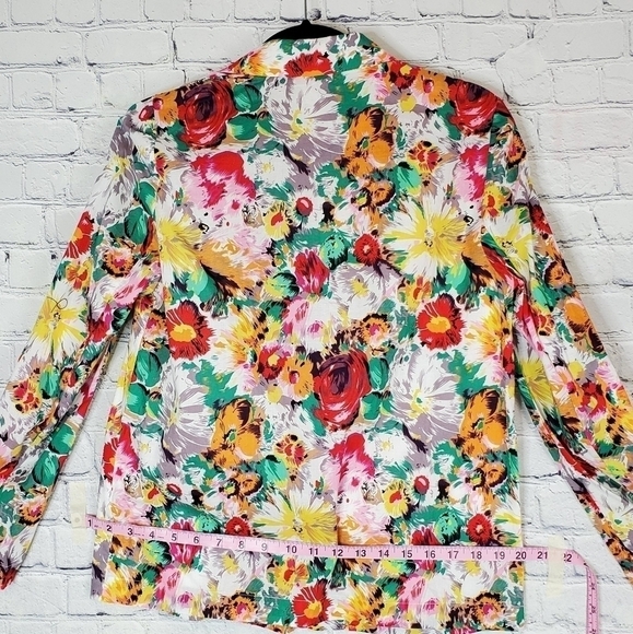 BRIGHT Floral 100% Cotton Lightweight Blazer in Size Small from Anthropo… - Picture 6 of 9